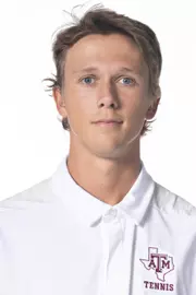 COLLEGE STATION, TX - September 15, 2021 - Austin Abbrat during Texas A&M Aggies Men’s Tennis Photo Day at The Studio in Kyle Field in College Station, TX. Photo By Texas A&M Athletics/Texas A&M Athletics