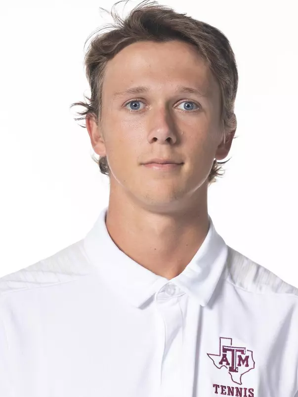 COLLEGE STATION, TX - September 15, 2021 - Austin Abbrat during Texas A&M Aggies Men’s Tennis Photo Day at The Studio in Kyle Field in College Station, TX. Photo By Texas A&M Athletics/Texas A&M Athletics