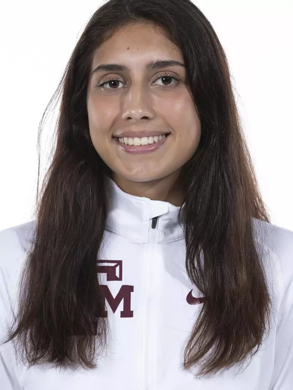 COLLEGE STATION, TX - August 20, 2021 - Emma Saia of the Texas A&M Aggies during Texas A&M Aggies Cross Country Headshot day at The Studio in Kyle Field in College Station, TX. Photo By Aiden Shertzer/Texas A&M Athletics