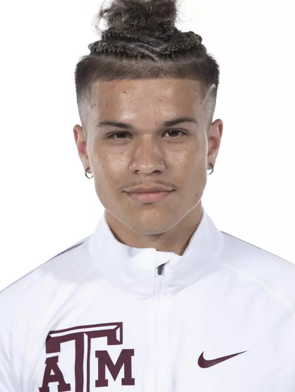 COLLEGE STATION, TX - August 20, 2021 - David Serrato of the Texas A&M Aggies during Texas A&M Aggies Cross Country Headshot day at The Studio in Kyle Field in College Station, TX. Photo By Aiden Shertzer/Texas A&M Athletics