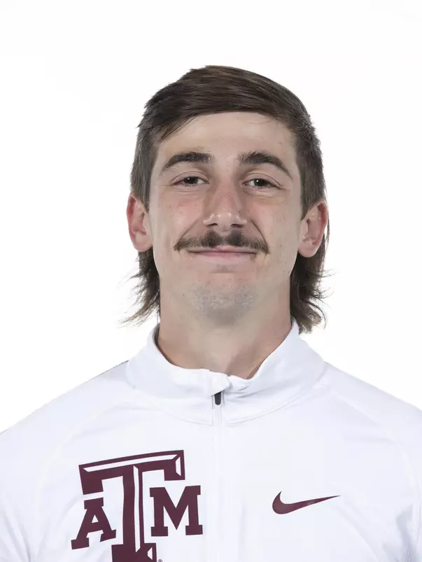 COLLEGE STATION, TX - August 20, 2021 - Gavin Hoffpauir of the Texas A&M Aggies during Texas A&M Aggies Cross Country Headshot day at The Studio in Kyle Field in College Station, TX. Photo By Aiden Shertzer/Texas A&M Athletics