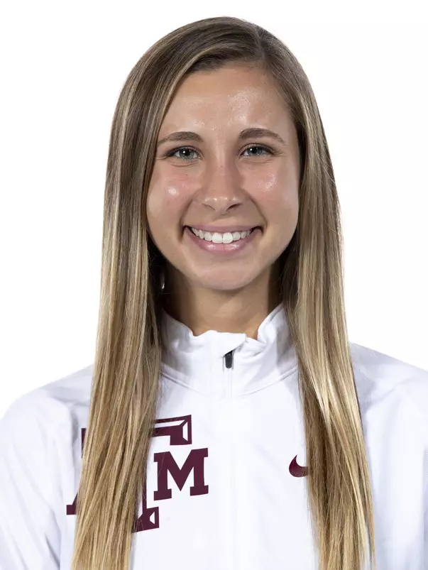 COLLEGE STATION, TX - August 20, 2021 - Grace Plain of the Texas A&M Aggies during Texas A&M Aggies Cross Country Headshot day at The Studio in Kyle Field in College Station, TX. Photo By Aiden Shertzer/Texas A&M Athletics