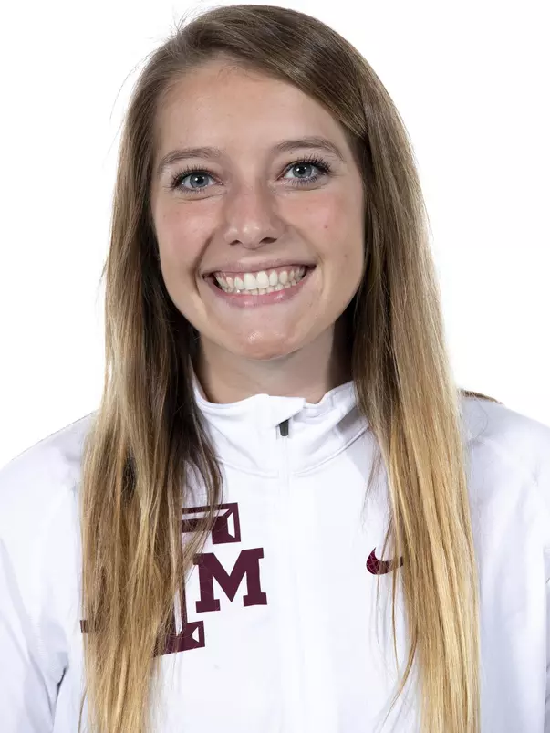 COLLEGE STATION, TX - August 20, 2021 - Megan Hopper of the Texas A&M Aggies during Texas A&M Aggies Cross Country Headshot day at The Studio in Kyle Field in College Station, TX. Photo By Aiden Shertzer/Texas A&M Athletics