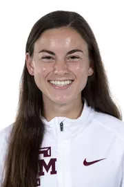 COLLEGE STATION, TX - August 20, 2021 - Abbey Santoro of the Texas A&M Aggies during Texas A&M Aggies Cross Country Headshot day at The Studio in Kyle Field in College Station, TX. Photo By Aiden Shertzer/Texas A&M Athletics