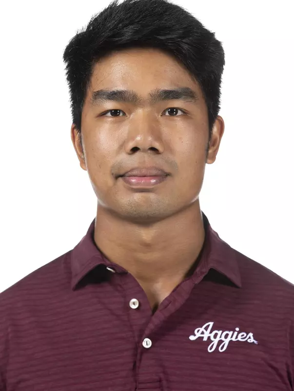 COLLEGE STATION, TX - August 26, 2021 - Phichaskn Maichon of the Texas A&M Aggies during Texas A&M Golf Photo Day at The Studio in Kyle Field in College Station, TX. Photo By Brendall O'Banon/Texas A&M Athletics