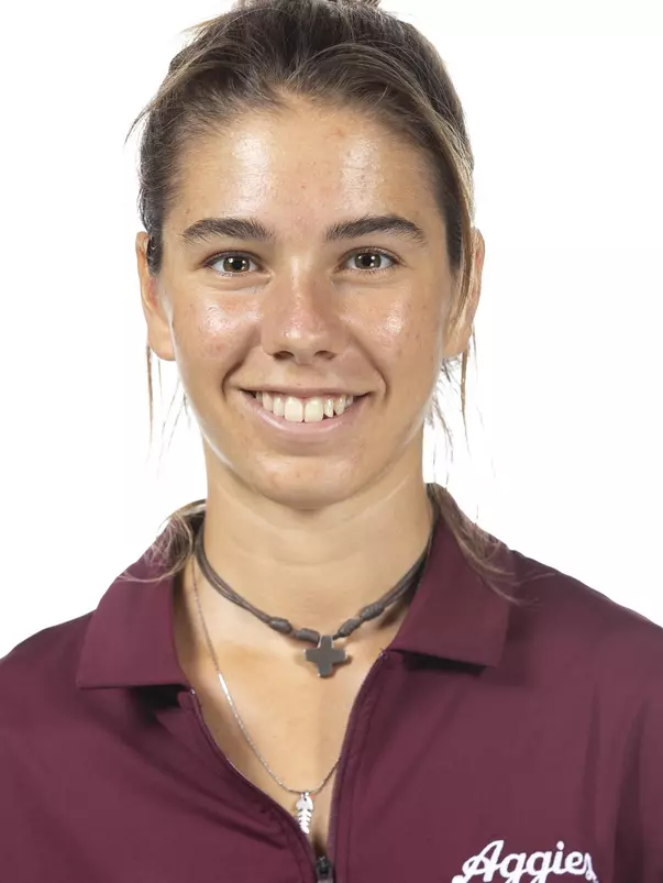 COLLEGE STATION, TX - August 26, 2021 - Blanca Fernandez Garcia-Poggio of the Texas A&M Aggies during Texas A&M Golf Headshots at The Studio in Kyle Field in College Station, TX. Photo By Brendall O'Banon/Texas A&M Athletics