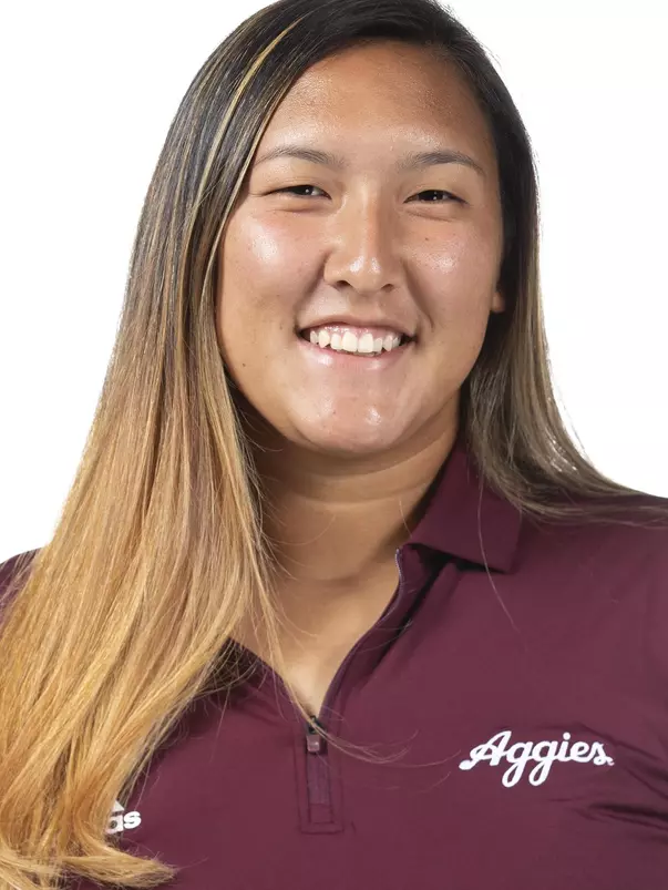 COLLEGE STATION, TX - August 26, 2021 - Lana Calibuso of the Texas A&M Aggies during Texas A&M Golf Headshots at The Studio in Kyle Field in College Station, TX. Photo By Brendall O'Banon/Texas A&M Athletics