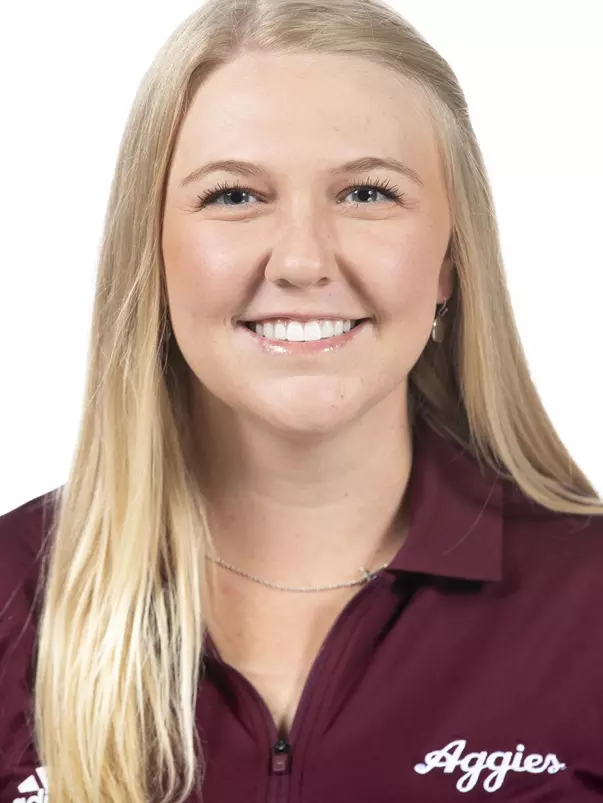 COLLEGE STATION, TX - August 26, 2021 - Hailee Cooper of the Texas A&M Aggies during Texas A&M Golf Headshots at The Studio in Kyle Field in College Station, TX. Photo By Brendall O'Banon/Texas A&M Athletics
