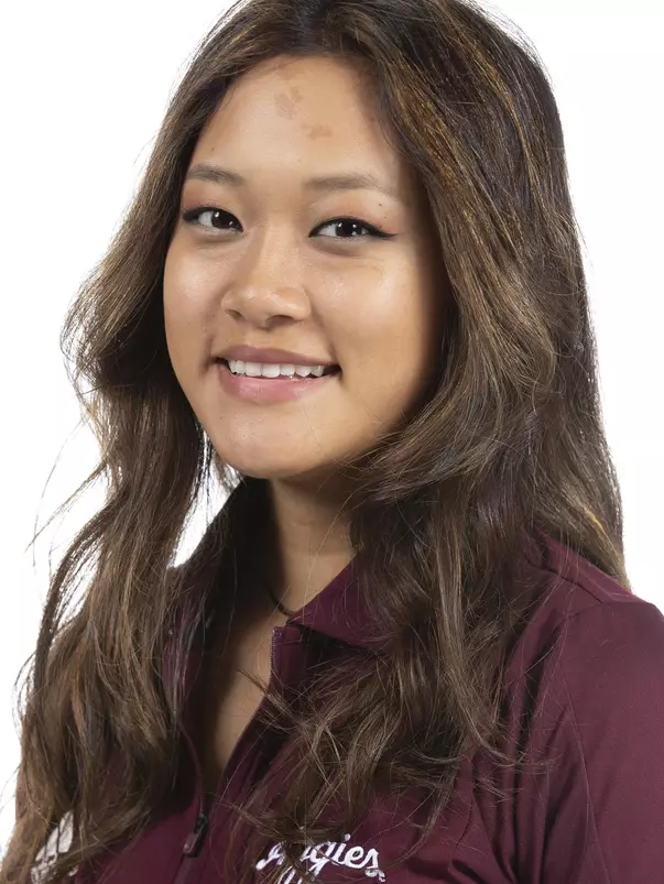 COLLEGE STATION, TX - August 26, 2021 - Lauren Nguyen of the Texas A&M Aggies during Texas A&M Golf Headshots at The Studio in Kyle Field in College Station, TX. Photo By Brendall O'Banon/Texas A&M Athletics