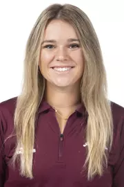 COLLEGE STATION, TX - August 26, 2021 - Ava Schwienteck of the Texas A&M Aggies during Texas A&M Golf Photo Day at The Studio in Kyle Field in College Station, TX. Photo By Brendall O'Banon/Texas A&M Athletics