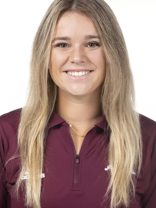 COLLEGE STATION, TX - August 26, 2021 - Ava Schwienteck of the Texas A&M Aggies during Texas A&M Golf Photo Day at The Studio in Kyle Field in College Station, TX. Photo By Brendall O'Banon/Texas A&M Athletics