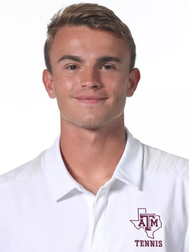 COLLEGE STATION, TX - September 15, 2021 - Raphael Perot during Texas A&M Aggies Men?s Tennis Photo Day at The Studio in Kyle Field in College Station, TX. Photo By Texas A&M Athletics/Texas A&M Athletics