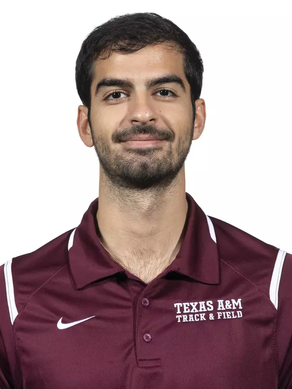 COLLEGE STATION, TX - February 02, 2022 - Track and Field Volunteer Assistant Mohammed Nourani during Headshot in College Station, TX. Photo By Kate Luffman/Texas A&M Athletics