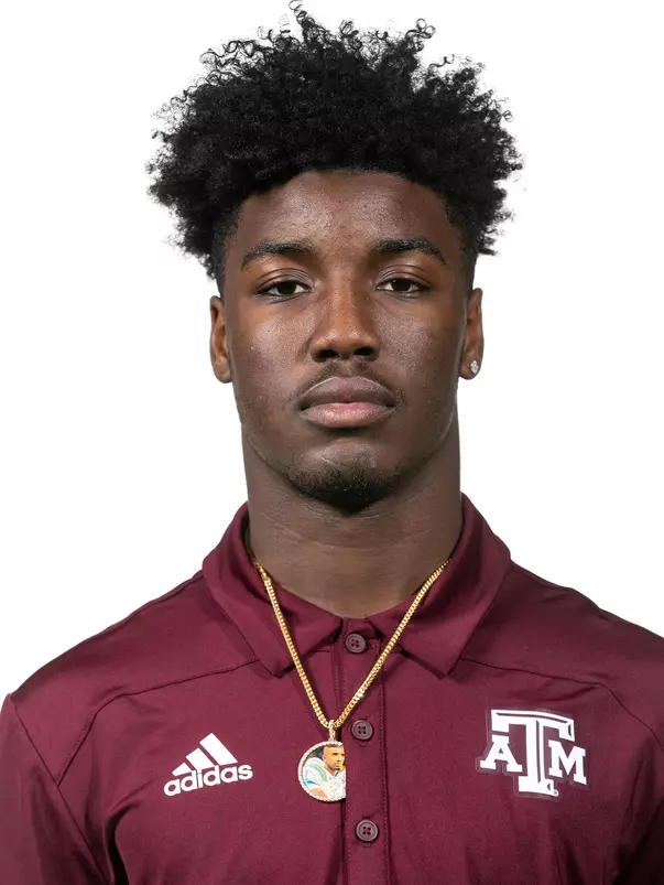 COLLEGE STATION, TX - January 18, 2022 - Denver Harris during Football Headshots in College Station, TX. Photo By Kate Luffman/Texas A&M Athletics