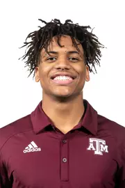 COLLEGE STATION, TX - January 18, 2022 - Montreal "Ish" Harris during Football Headshots in College Station, TX. Photo By Kate Luffman/Texas A&M Athletics