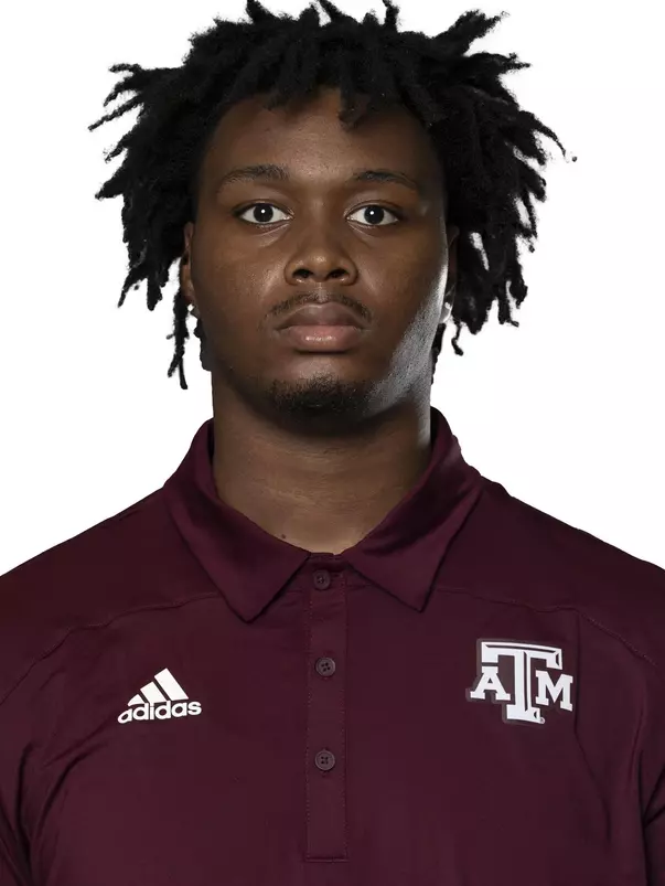COLLEGE STATION, TX - MARCH 10, 2021 - Marcus Burris during football rookie headshots in College Station, TX. Photo By Craig Bisacre/Texas A&M Athletics