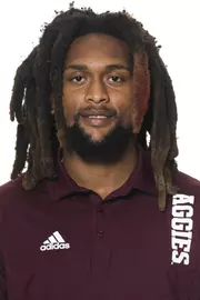 COLLEGE STATION, TX - June 02, 2022 - Brian George during football headshots in College Station, TX. Photo By Brendall O'Banon/Texas A&M Athletics