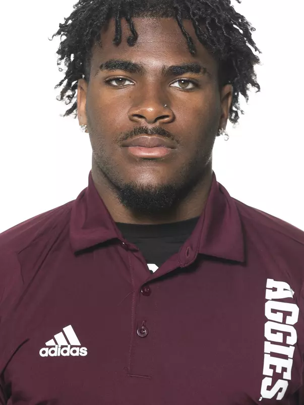 COLLEGE STATION, TX - June 02, 2022 - Deuce Harmon during football headshots in College Station, TX. Photo By Brendall O'Banon/Texas A&M Athletics