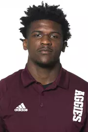 COLLEGE STATION, TX - June 02, 2022 - Martrell Harris during football headshots in College Station, TX. Photo By Brendall O'Banon/Texas A&M Athletics