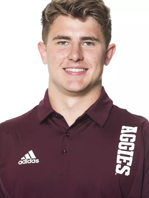COLLEGE STATION, TX - June 02, 2022 - Jaxson Slanker during football headshots in College Station, TX. Photo By Brendall O'Banon/Texas A&M Athletics