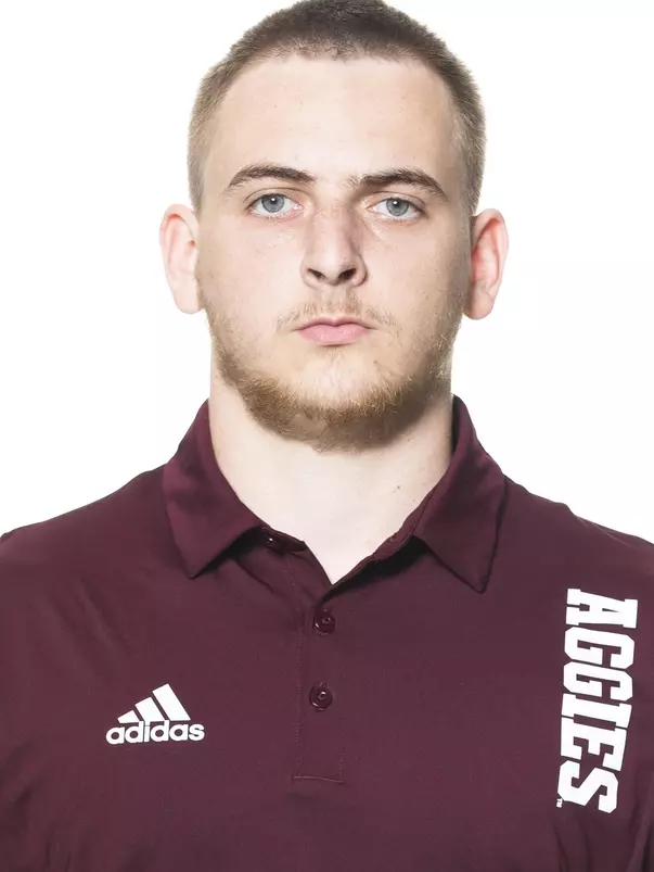 COLLEGE STATION, TX - June 02, 2022 - Kason Tullos during football headshots in College Station, TX. Photo By Brendall O'Banon/Texas A&M Athletics