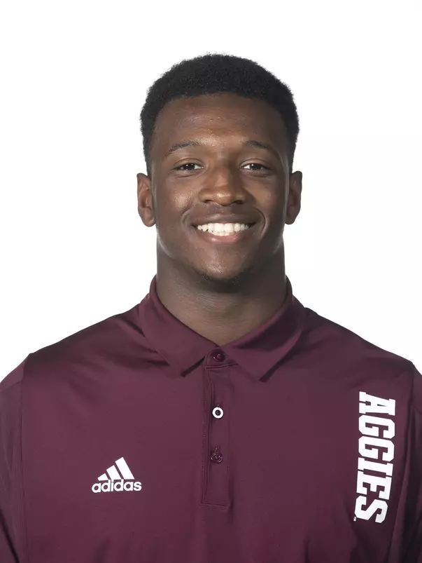 COLLEGE STATION, TX - June 24, 2022 - Donovan Green during football headshots in College Station, TX. Photo By Sydney Morriss/Texas A&M Athletics