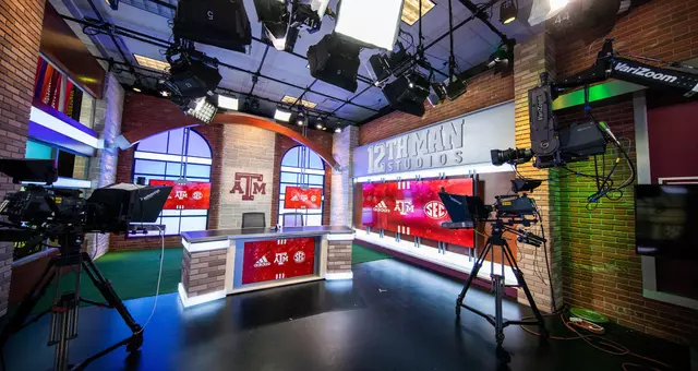 COLLEGE STATION, TX - DECEMBER 16, 2019 - 12th Man Production Studio Facility Photos in College Station, TX. Photo By Craig Bisacre/Texas A&M Athletics