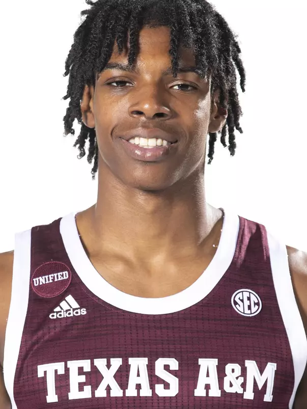 COLLEGE STATION, TX - July 20, 2022 - Khalen Robinson during Texas A&M Aggies Men's Basketball photo day in College Station, TX. Photo By Craig Bisacre/Texas A&M Athletics