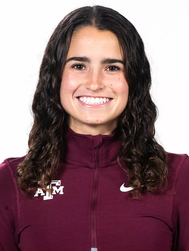 COLLEGE STATION, TX - August 18, 2022 - Julia Abell (Black) during Texas A&M Aggies Cross Country photo day in College Station, TX. Photo By Craig Bisacre/Texas A&M Athletics