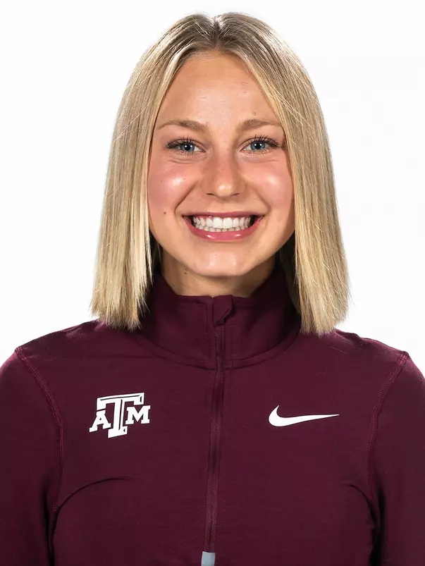 COLLEGE STATION, TX - August 18, 2022 - Maddie Livingston during Texas A&M Aggies Cross Country photo day in College Station, TX. Photo By Craig Bisacre/Texas A&M Athletics