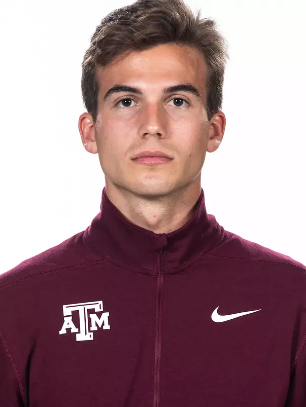 COLLEGE STATION, TX - August 18, 2022 - Francesco Romano during Texas A&M Aggies Cross Country photo day in College Station, TX. Photo By Craig Bisacre/Texas A&M Athletics