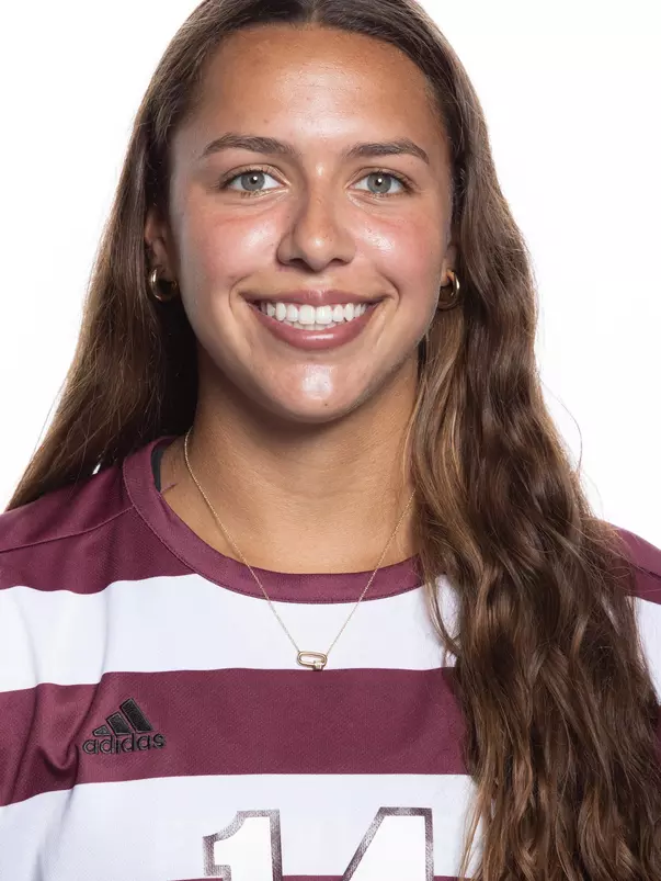 COLLEGE STATION, TX - July 20, 2023 - Midfielder Carissa Boeckmann #14 of the Texas A&M Aggies during Texas A&M Aggies Soccer photo day in College Station, TX. Photo By Ethan Mito/Texas A&M Athletics