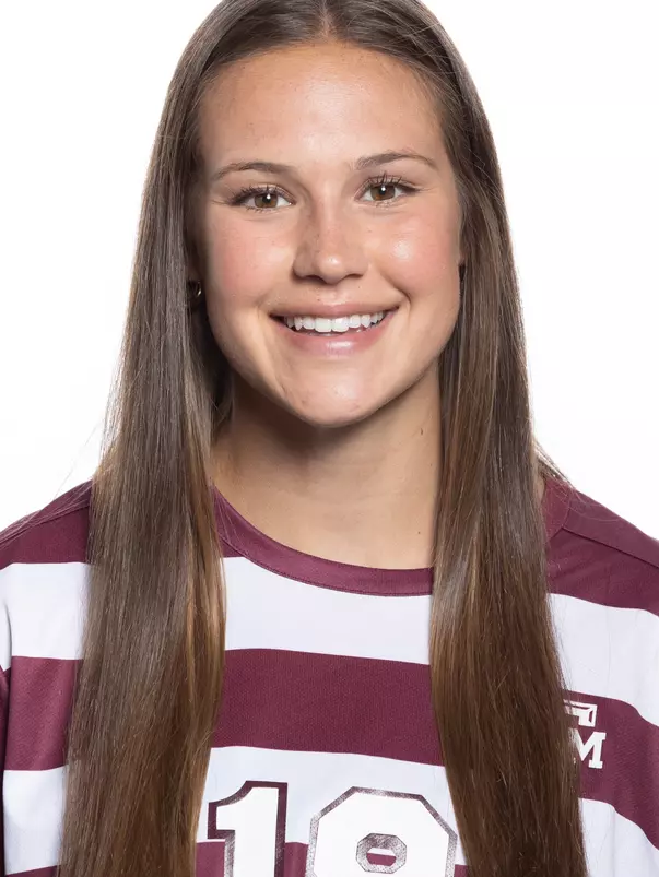 COLLEGE STATION, TX - July 20, 2023 - Defender Macy Matula #18 of the Texas A&M Aggies during Texas A&M Aggies Soccer photo day in College Station, TX. Photo By Ethan Mito/Texas A&M Athletics