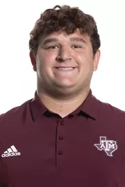 COLLEGE STATION, TX - July 31, 2023 - Offensive lineman Ty Banco #59 of the Texas A&M Aggies headshot in College Station, TX. Photo By Ethan Mito/Texas A&M Athletics