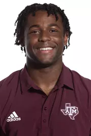 COLLEGE STATION, TX - July 31, 2023 - Running back Israel Benjamin #28 of the Texas A&M Aggies during staff headshot in College Station, TX. Photo By Ethan Mito/Texas A&M Athletics