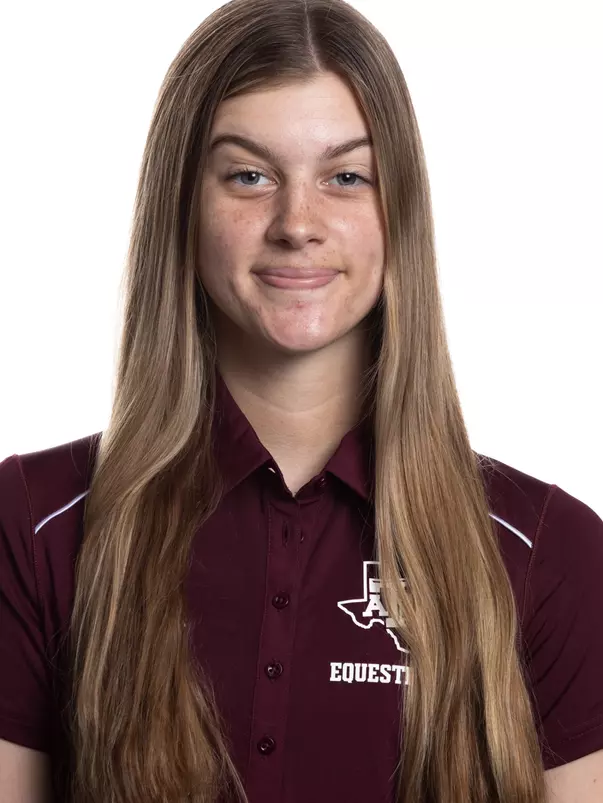 COLLEGE STATION, TX - August 16, 2023 - Claire Campbell of the Texas A&M Aggies during Texas A&M Aggies Equestrian photo day in College Station, TX. Photo By Wesley Bowers/Texas A&M Athletics