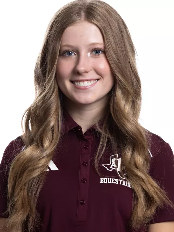 COLLEGE STATION, TX - August 16, 2023 - Kendall Dirksen of the Texas A&M Aggies during Texas A&M Aggies Equestrian photo day in College Station, TX. Photo By Wesley Bowers/Texas A&M Athletics