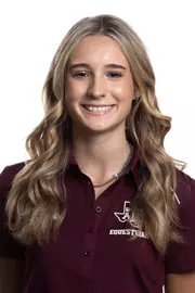 COLLEGE STATION, TX - August 16, 2023 - Laina Hanaghan of the Texas A&M Aggies during Texas A&M Aggies Equestrian photo day in College Station, TX. Photo By Wesley Bowers/Texas A&M Athletics