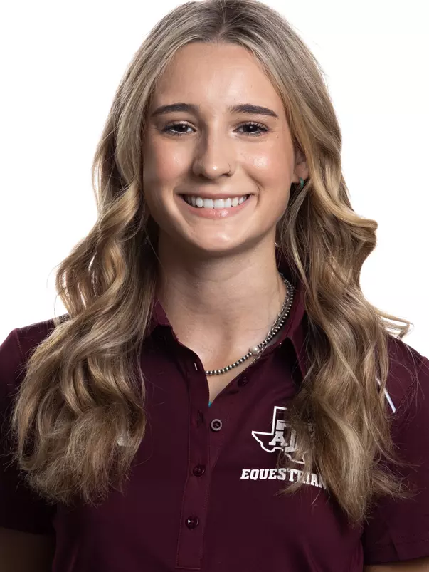 COLLEGE STATION, TX - August 16, 2023 - Laina Hanaghan of the Texas A&M Aggies during Texas A&M Aggies Equestrian photo day in College Station, TX. Photo By Wesley Bowers/Texas A&M Athletics