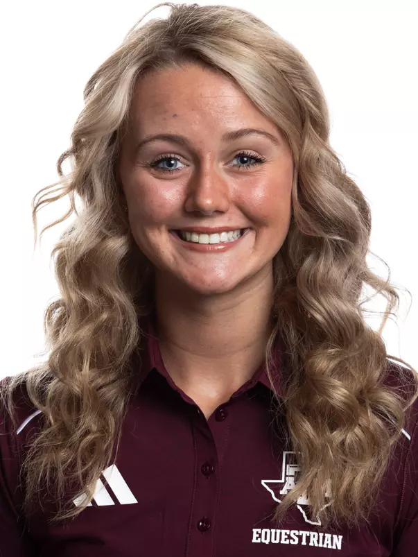 COLLEGE STATION, TX - August 16, 2023 - Moriah McQueen of the Texas A&M Aggies during Texas A&M Aggies Equestrian photo day in College Station, TX. Photo By Wesley Bowers/Texas A&M Athletics