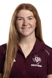 COLLEGE STATION, TX - August 16, 2023 - Katie Triantos of the Texas A&M Aggies during Texas A&M Aggies Equestrian photo day in College Station, TX. Photo By Wesley Bowers/Texas A&M Athletics