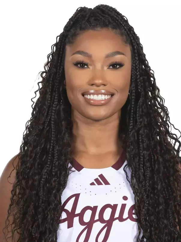 COLLEGE STATION, TX - October 06, 2024 - Guard Kyndall Hunter #7 of the Texas A&M Aggies during women’s basketball headshot in College Station, TX. Photo By Craig Bisacre/Texas A&M Athletics