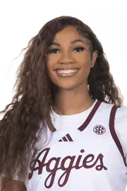 COLLEGE STATION, TX - October 06, 2024 - Guard Taliyah Parker #21 of the Texas A&M Aggies during women’s basketball headshot in College Station, TX. Photo By Craig Bisacre/Texas A&M Athletics