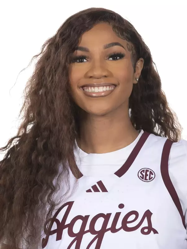 COLLEGE STATION, TX - October 06, 2024 - Guard  Taliyah Parker #21 of the Texas A&M Aggies during women’s basketball headshot in College Station, TX. Photo By Craig Bisacre/Texas A&M Athletics
