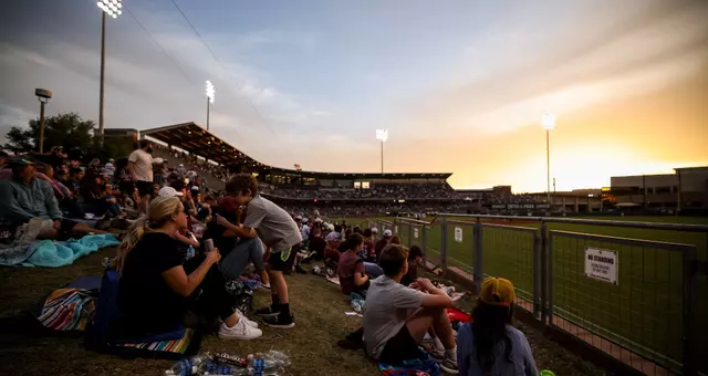 COLLEGE STATION, TX - March 29, 2024 - Fan during the game between the Auburn Tigers and the Texas A&M Aggies at Blue Bell Park in College Station, TX. Photo By Ethan Mito/Texas A&M Athletics