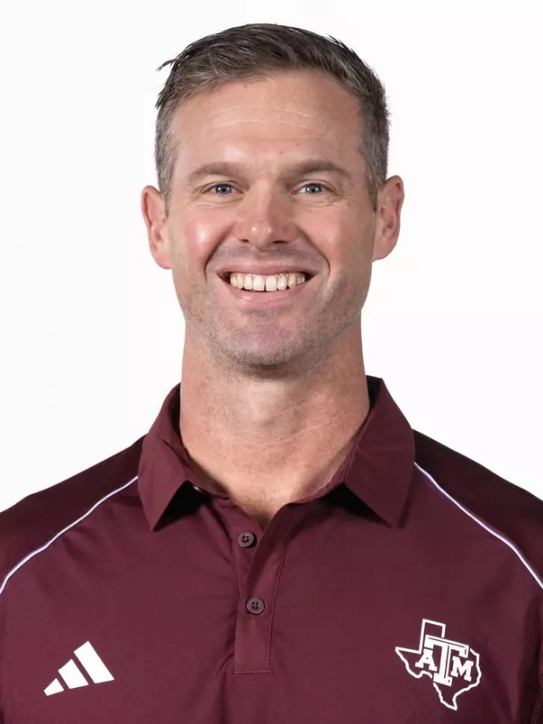 COLLEGE STATION, TX - May 31, 2024 - Duncan Sherrard of the Texas A&M Aggies during Texas A&M Aggies Swimming & Diving coaching staff portraits at Kyle Field in College Station, TX. Photo By Aiden Shertzer/Texas A&M Athletics