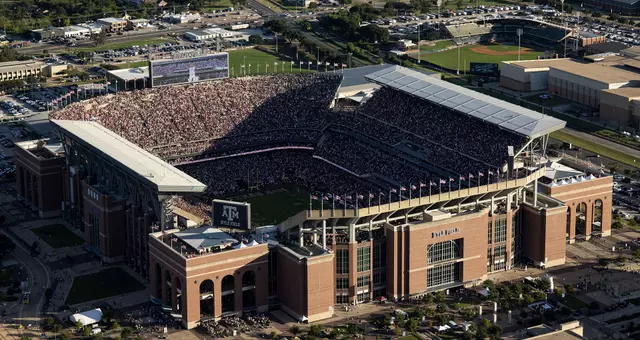 Kyle Field from the air during Notre Dame game