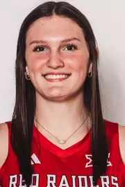 Elia Dinsmore in a red uniform posing for a headshot.
