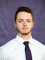 Headshot of University of St. Thomas Men’s Hockey team member Charlie Kiefer, taken on November 5, 2020 in St. Paul.