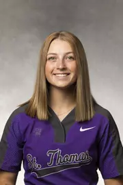 Headshot of University of St. Thomas Softball Player Abby Boxrud, taken October 26, 2021, in St. Paul.